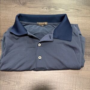 Peter Millar Summer Comfort Steel Blue Polo Shirt